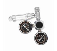 Cryfokt Régulateur de CO2 pour Aquarium avec Affichage à Double Jauge et Clapet Anti-Retour pour Plantes Aquatiques Saines, Argent 4,9" (Interface G5/8 de Grand Compteur Double Ordinaire)