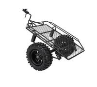 Cryfokt Remorque Seau RC en Métal, Voiture de Simulation élégante pour D90 SCX10 CC01 1/10, Caoutchouc Noir + Métal pour Mise à Niveau, Pièces de Bricolage (Black)