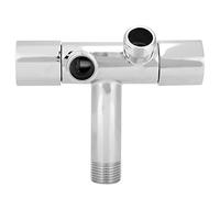 Cryfokt Robinet D'angle en Laiton Durable à Double Commande pour Salle de Bain, Douche, Inverseur D'eau, Vanne à Trois Voies, Filetage G1/2" pour Pulvérisateur, Machine à Laver
