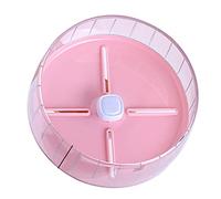 Cryfokt Roue de Course d'exercice pour Hamster, Roue Silencieuse et Antidérapante pour Petits Animaux de Compagnie |Facile à Utiliser pour Cage à Hamster |Matériau Acrylique Durable (Pink)