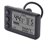 Cryfokt S866 Compteur D'affichage LCD pour Vélo électrique avec Prise Résistante à l'eau, Panneau de Commande D'affichage LCD 24 V 36 V 48 V, Compteur de Vitesse de Vélo sans Fil
