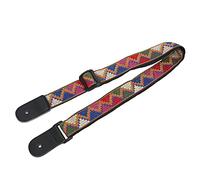 Cryfokt Sangle de ukulélé, Ceinture en Nylon à Motifs Exquis, Sangles de Tête en Cuir pour Accessoires D'instruments de Musique, Réglables pour les Joueurs de ukulélé de 27,6 à 48 Pouces (style 1)