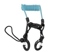 Cryfokt Sangle en Spirale pour Appareil Photo avec Boucle à Dégagement Rapide, Fil en Acier Inoxydable de Haute dureté pour la Plongée, Haute élasticité (Lac Bleu)