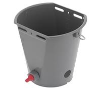 Cryfokt Seau d'alimentation avec Baril d'alimentation en Lait, Sûr et Durable, pour Ferme D'élevage, Plastique de qualité Alimentaire, Gris, capacité 8L (pour Les Moutons)