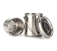 Cryfokt Seau de Lavage de Brosse à Double Pince-Outil de Nettoyage de Crayon en Acier Inoxydable pour Peintre étudiant en Art-Ensemble Complet de Peinture à l'huile