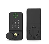 Cryfokt Serrure Intelligente de Porte, Mot de Passe par Empreinte Digitale, carte pplication WiFi, Accès à Distance, 8 Langues, avec Loquet à Crochet en Alliage D'aluminium