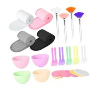 Cryfokt Set de Bols Mélangeurs avec Masque, 4 Bols en Silicone, 15 (Kit