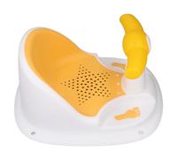 Cryfokt Siège de Bain pour bébé avec Dossier Antidérapant à Ventouse Forte pour une sécurité et un Confort Améliorés pour les Nourrissons et les Tout-petits en Plastique (Jaune et Blanc)