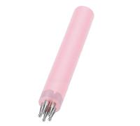 Cryfokt Stylo à Pois à 5 Pétales de Fleurs, Pointe Fine de 1,8 Mm, Outil en Acier Inoxydable pour l'estampage Floral des Ongles, la Conception en un Seul Trait et le Dessin avec une Prise (PINK)
