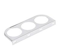 Cryfokt Support de Montage à Triple Jauge de 52 Mm à 3 Trous pour Tableau de Bord de Voiture, Support en Fer Durable pour Compteur de Tension Turbo des Gaz D'échappement, Noir/Argent, 1 Pièce pour