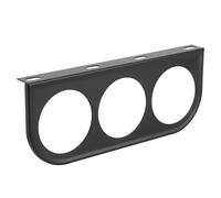 Cryfokt Support de Montage à Triple Jauge de 52 Mm à 3 Trous pour Tableau de Bord de Voiture, Support en Fer Durable pour Compteur de Tension Turbo des Gaz D'échappement, Noir/Argent, 1 Pièce pour