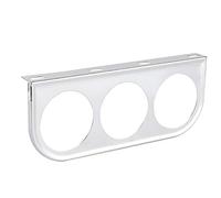 Cryfokt Support de Montage à Triple Jauge de 52 Mm à 3 Trous pour Tableau de Bord de Voiture, Support en Fer Durable pour Compteur de Tension Turbo des Gaz D'échappement, Noir/Argent, 1 Pièce pour