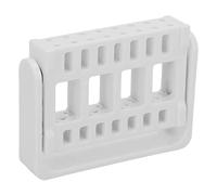 Cryfokt Support de Support de Foret à Ongles, Organisateur D'affichage de Forets à Ongles en Plastique Durable avec 16 Trous pour Salon de Manucure et Usage Domestique (WHITE)