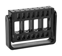 Cryfokt Support de Support de Foret à Ongles, Organisateur D'affichage de Forets à Ongles en Plastique Durable avec 16 Trous pour Salon de Manucure et Usage Domestique (BLACK)