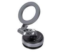 Cryfokt Support Téléphone Voiture Magnétique, Fixation à Ventouse Forte for | 16 Aimants N52, Réglage 360°, Traction 35 Kg, pour 12+ et Coques, Nano-gel