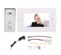Cryfokt Système de Visiophone Intelligent, écran de 7 Pouces, Kit D' Filaire Grand Angle de 120 Degrés avec Nocturne, Caméra étanche à la Pluie pour Appartement, Bureau, Hôtel (Prise UE 220V)
