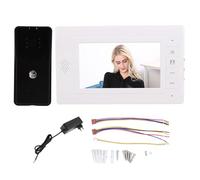 Cryfokt Système de Visiophone Intelligent, écran de 7 Pouces, Kit D' Filaire Grand Angle de 120 Degrés avec Nocturne, Caméra étanche à la Pluie pour Appartement, Bureau, Hôtel (Prise UE 220V)