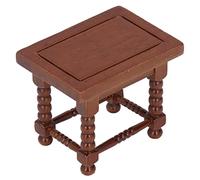 Cryfokt Table à thé 1:12 pour Maison de Poupée, Jolie Table Basse Miniature pour Faire Semblant de, Cadeau Parfait pour Les Enfants et Les Collectionneurs, en Bouleau, Taille 5,5 X 4 X 4, Cm