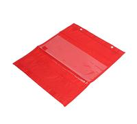 Cryfokt Tableau de Poche Magnétique Transparent à 5 Rangées, pour L'enseignement et L'affichage des Activités en Classe, Polyester PVC pour L'école à Domicile (rouge)