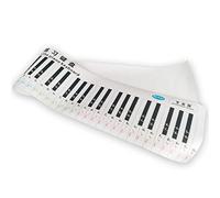 Cryfokt Tableau de Pratique du Piano à 88 Touches pour Débutants, Guide de Simulation de Doigts Durable pour L'apprentissage des Touches de Piano, Aide Pédagogique Résistante à L'eau, 1 unité
