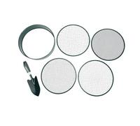 Cryfokt Tamis à Terre pour Seau de 5 Gallons, Tamis de Sol en Fer | Avec 4 Tamis Interchangeables 3/6/9/12 Mm, S’adapte aux Seaux Standards