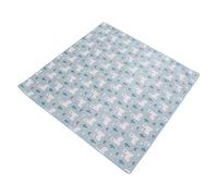 Cryfokt Tapis de Jeu rembourré Extra Large Bleu, Tapis D'éveil Imperméable pour Nourrissons et Parents 110 X 110 Cm