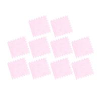 Cryfokt Tapis de Sol Emboîtable en Mousse Peluche, 10 Pièces, Antidérapant, Facile à Installer, Carreaux de Tapis Puzzle pour Chambre à Coucher, Pépinière pour la Maison (Pink)