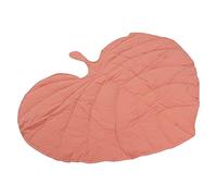 Cryfokt Tapis en Forme de Feuille Tapis de Jeu Confortable pour bébé pour la Décoration de Tente à la Maison, Feuilles D'eucalyptus en Coton et Soie Plumes 39,8 X 47,2 Pouces (Pink)