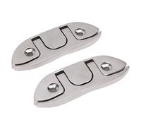 Cryfokt Taquet de Quai Rabattable, Taquet de Corde Marin Pliable en Acier Inoxydable 316 de 4,5 Pouces avec Attaches, de Corde pour Bateaux, Yachts, Quais, Ponts, Kayaks et