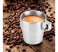 Cryfokt Tasse en Acier Inoxydable, Set de 4 Pieces, Durable, pour Café