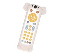Cryfokt Télécommande Bébé Jouet, Télécommande TV D’Apprentissage pour Nourrisson avec Anneau de Dentition en Silicone, Formes Couleurs Chiffres Musique, for Jeu (Housse Koala et Blanche)