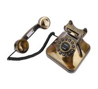 Cryfokt Téléphone Fixe Léger, Téléphone Vintage, Réduction du Bruit pour Rechercher des Favoris pour la Famille à Domicile Hôtel du Bureau de Décoration Fermée