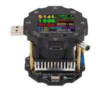 Cryfokt Testeur de Température D'énergie de Condensateur D'ampèremètre de Tension de Compteur de Puissance USB 65W pour les Ordinateurs Portables de Banques D'alimentation, Matériau ABS pour un