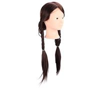 Cryfokt Tête de Mannequin à Cheveux Longs pour Professeurs de beauté, Diverses Fonctions, Tête de Formation à la Pratique de la Coiffure Synthétique à Haute Température, Adaptée à Toute Personne