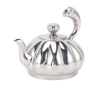 Cryfokt Théière en Acier Inoxydable Poli Miroir en Forme de Citrouille, 300 Ml, avec Bec Verseur profilé, Idéale pour le café, le thé et le Lait, à la Maison, au Restaurant ou à l'hôtel.