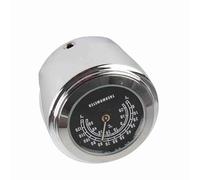 Cryfokt Thermomètre à Guidon de Moto, Alliage d'aluminium Alloy Electroplasing Surface Grodbar Mount Thermomètre pour Moto pour (BLACK)