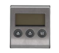 Cryfokt Thermomètre Numérique pour Barbecue avec Fonction Minuterie, Grand écran LCD, Thermomètre à Viande pour Barbecue, Four, Grill, Bonbons, Steak, adapté à un Usage Familial, Matériau ABS Portable