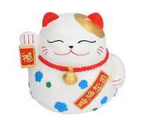 Cryfokt Tirelire en Forme de Chat Porte-Bonheur, Grande Banque de Pièces écologique pour Enfants, Chambre à Coucher, Bureau, Couleurs, Dessins de Personnages Lavables