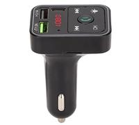 Cryfokt Transmetteur FM Bluetooth, Double Chargement USB, Suppression du Bruit, Adaptateur Bluetooth 5.0 pour Voiture, Chargeur de Voiture Mains Libres avec Affichage LED, Lumières de Couleur pour