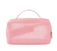 Cryfokt Trousse de Maquillage de Voyage Pochette de Toilette en Durable Conception Compacte pour Voyage d'affaires Utilisation Quotidienne 9.06x4.33x4.33in (Pink)