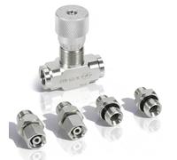 Cryfokt Vanne de Régulation de Débit Hydraulique, Vanne de Régulation de Débit pour Mini-Pelle 3/8" avec Raccord M14, Clapet Anti-retour pour Régulateur de Vitesse de Vérin de Petite