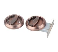 Cryfokt Verrouillage à Double Face en Acier Inoxydable, Verrouillage de Porte Round avec Corps de Verrouillage de Compression, électropullation Multi-couches, Verrouillage de (Bronze rouge (avec
