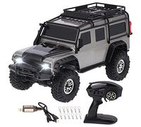 Cryfokt Voiture RC 1/10, Véhicule Tout-Terrain 4WD télécommandé 2,4 G avec Moteur à Balais 540 et Contrôle Proportionnel, Simulation Très Détaillée pour l'escalade sur la Plage, L (Gray)