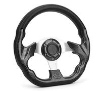 Cryfokt Volant de Course amélioré en Fiber de Carbone de 12,5 Pouces, pour la Dérive, avec Bouton de Klaxon, pour L'intérieur de la Voiture
