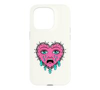 Crying Heart Tattoo - Traditional Old School Tattooed Inked Coque pour iPhone 15 Pro