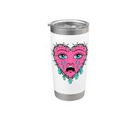 Crying Heart Tattoo - Traditional Old School Tattooed Inked Gobelet isotherme en acier inoxydable double paroi