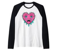 Crying Heart Tattoo - Traditional Old School Tattooed Inked Manche Raglan