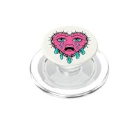 Crying Heart Tattoo - Traditional Old School Tattooed Inked PopSockets PopGrip pour MagSafe