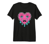 Crying Heart Tattoo - Traditional Old School Tattooed Inked T-Shirt Haut de Gamme