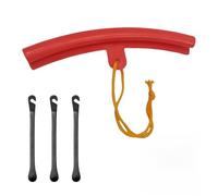 Cryluxial Kit de Démonte Pneu Set avec 3 Démonte-Pneus Vélo en Acier Trempé 1 Jante Protecteur, Outils Antidérapants Compacts,Demonte Pneu pour VTT, Vélo de Ville et Trottinette